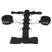 Lux Fetish 3pc Neck & Wristraint Set Blk