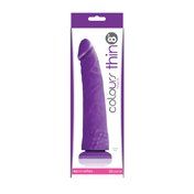 Colours Pleasures Thin 8in Dildo Purple