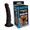 Skinsations Blk Playful Dildo W/Harn 8in