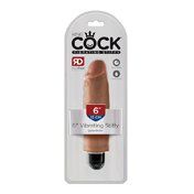 King Cock 6in Vibrating Stiffy Tan