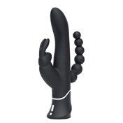 HR Triple Dual-Entry Rabbit Vibrator Blk