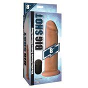 Big Shot 8in Vibr Silicone Dildo Light