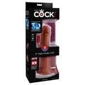 King Cock Plus 8in Triple Density Brown