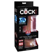 King Cock Plus 6.5in TriplDens Balls Tan