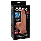 King Cock Plus 7in TriplDensSwing Tan