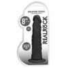 RealRock 8in Dildo W/Suction Cup Black