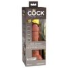 King Cock Elite 6in VibrDualDensSili Tan