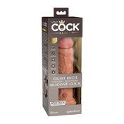 King Cock Elite 8in VibrDualDensSili Tan