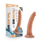 Dr. Skin Glide 7.5in Self Lubr Dildo Tan