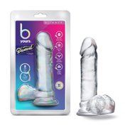 B Yours Diamond Glimmer 8in Dildo Clear