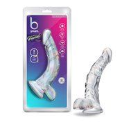 B Yours Diamond Luster 8in Dildo Clear