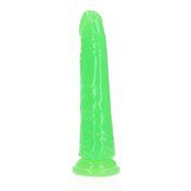 Realrock GITD Slim 6in Dildo Neon Green