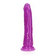 Realrock GITD Slim 7in Dildo Neon Purple