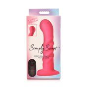 Simply Sweet Vib Rib Sil Dildo W/RC Pk