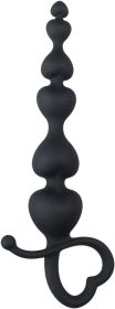 Anal Chain with Pull Ring - 18.5 cm / 3.35 inch / 7.28 inch - - Black Anal Beads - For him and her