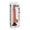 King Cock 10in Vibr Cock w/ Balls Beige