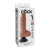 King Cock 8in Vibr Cock w/ Balls Tan