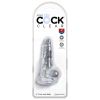 King Cock Clear 4in w/ Balls