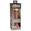 King Cock Elite 6in VibrDualDensSili Tan