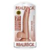 RealRock 7in Curved Dildo W/Balls Tan