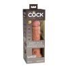 King Cock Elite 8in VibrDualDensSili Tan