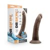 Dr. Skin Glide 7.5in Self Lubr Dildo Brn