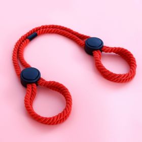 Adjustable Rope Handcuffs Fetish Hand Shackles Bdsm Binding Toys Sex Sm Restraints Exotic Sexy Bondage Slave Cuffs Adult Game (Color: Red)