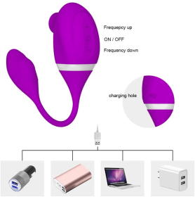 Wearable Vibrating Massage Device Silent Quiet Body Massage and Waterproof Neck and Shoulders;  Soft Vibrator for Women Beautiful Woman (Color: Purple)